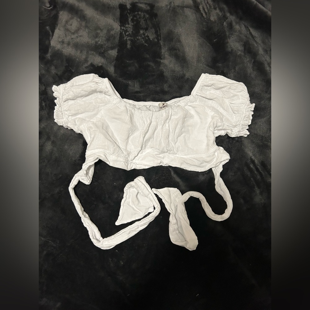 white crop top
